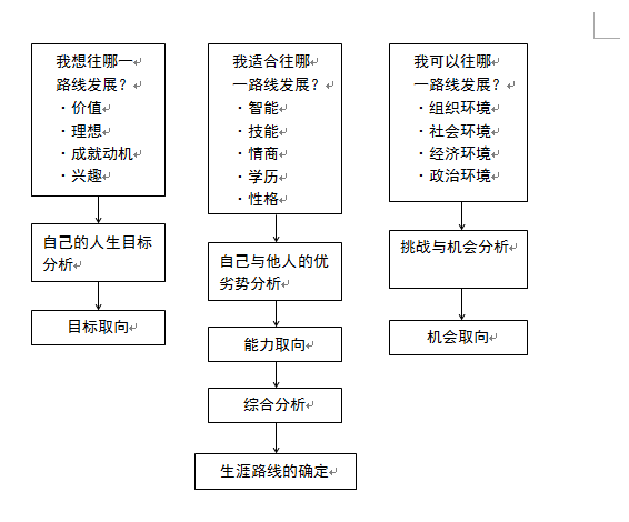 職業(yè)生涯路線分析過程圖